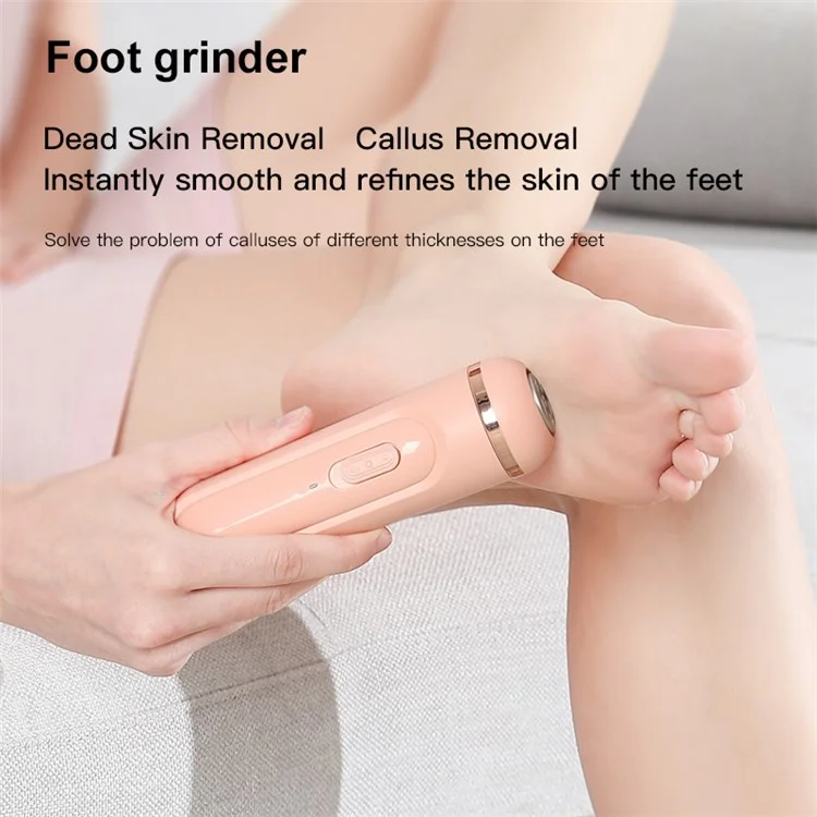 HE-J001 Electric Feet Callus Remover Rechargeable Portable Electronic Pedicure Tool Professional Care Care - Розовый
