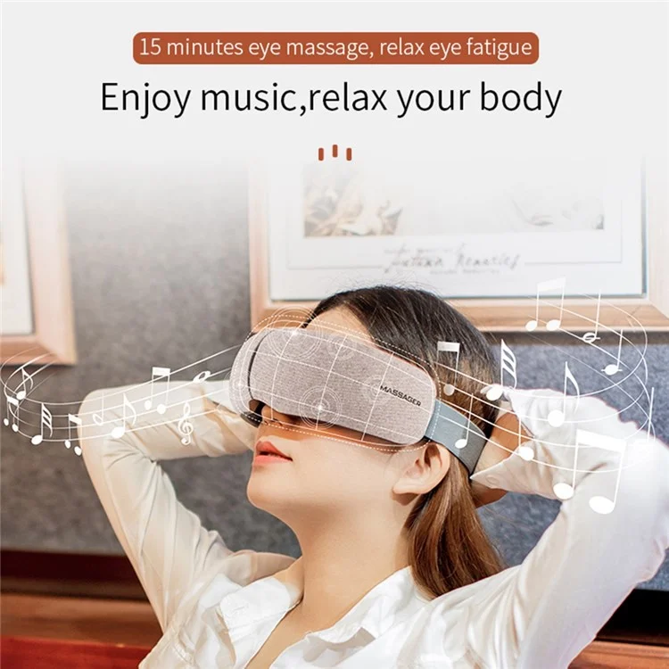 FUTURE ST-204 Airbag Smart Eye Massager Vibration Heating Massage Eye Mask Care Device with 4 Modes - Grey
