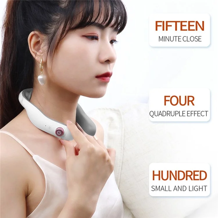 ST-307 Neck Massager Heating Function U-Shaped Heated Neck Massage Therapy Cordless Intelligent Massage Tool for Neck Pain Relief