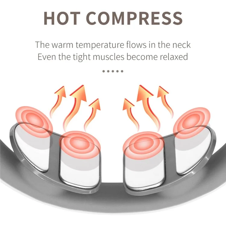 ST-307 Neck Massager Heating Function U-Shaped Heated Neck Massage Therapy Cordless Intelligent Massage Tool for Neck Pain Relief