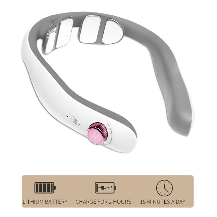 ST-307 Neck Massager Heating Function U-Shaped Heated Neck Massage Therapy Cordless Intelligent Massage Tool for Neck Pain Relief