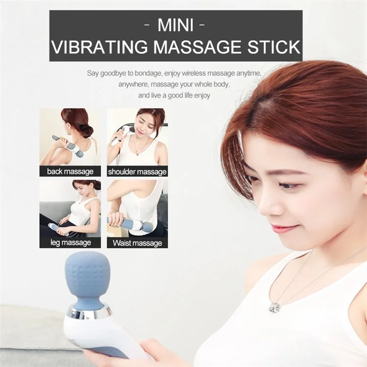 ST-806A Masajeador de Mano Recargable para el Hogar, Vibrador de Masaje Eléctrico de Mano para el Cuerpo