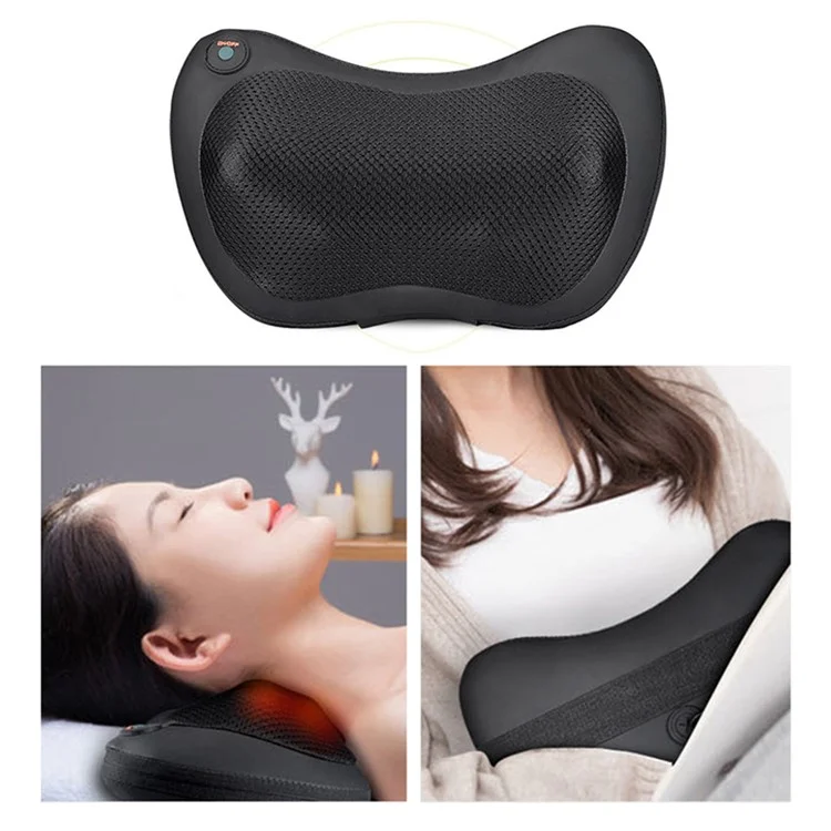 Back Neck Massager Electric Shoulder Massager with Heat Shiatsu Massage Pillow for Muscle Pain Relief, EU Plug