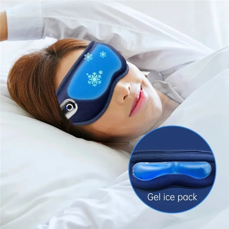 YD06 Massage Des Yeux Vibrants Multifonctionnels Chauds / Masque Oculaire Endormi à Froid Avec Indicateur de Batterie