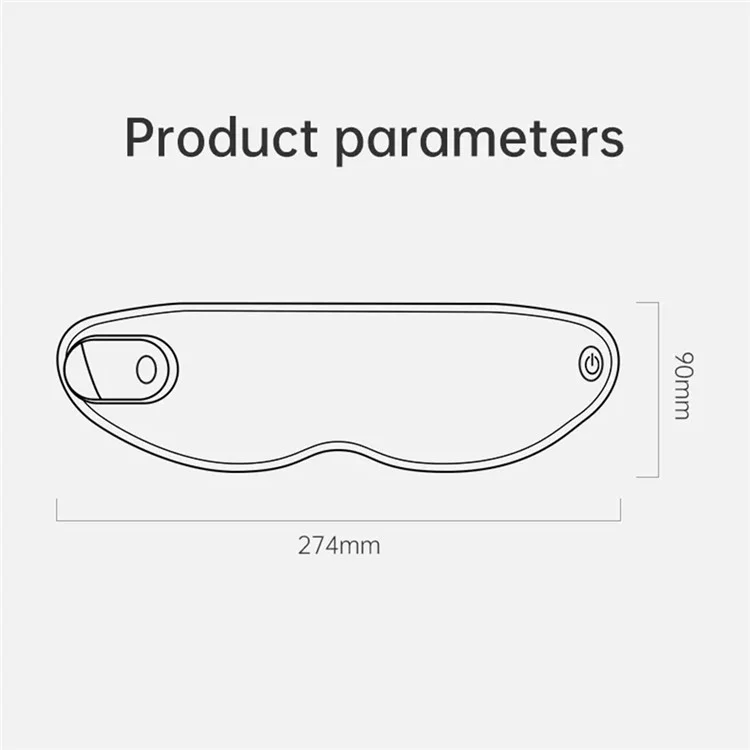 YD06 Massage Des Yeux Vibrants Multifonctionnels Chauds / Masque Oculaire Endormi à Froid Avec Indicateur de Batterie