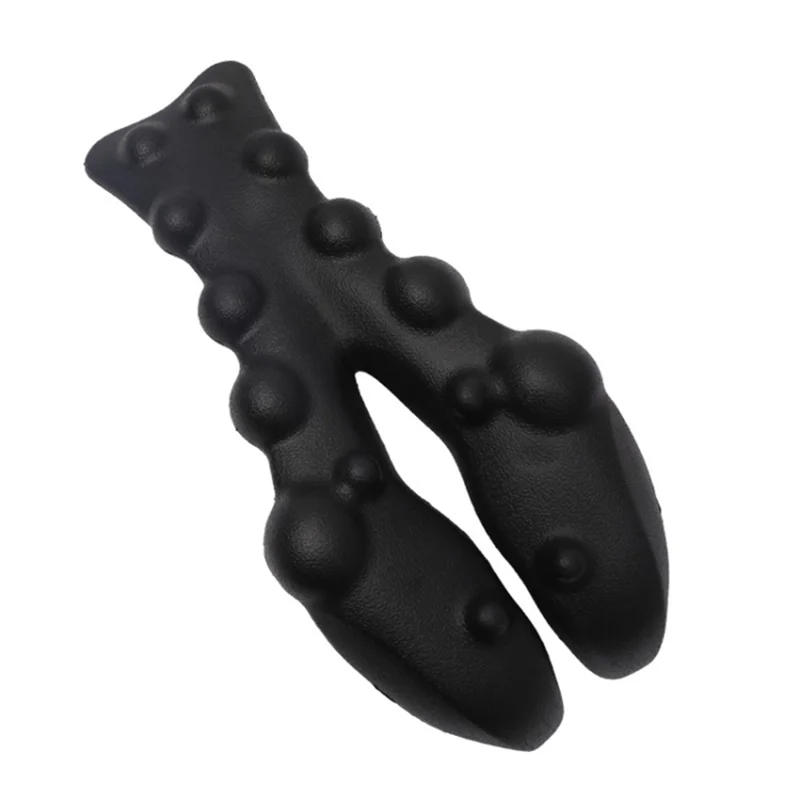 Soft EVA Cervical Spine Massager Pain Relieve Neck Shoulder Relax Massage Tool - Black