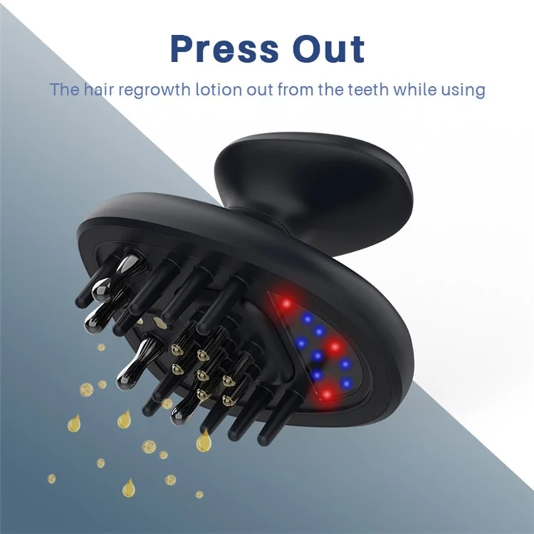 Dispositivo de regrowth capilar láser doméstico BP-206 EMS+ RF+Masajeador de cabeza con vibración Terapia LED roja/azul Masajeador del cuero cabelludo