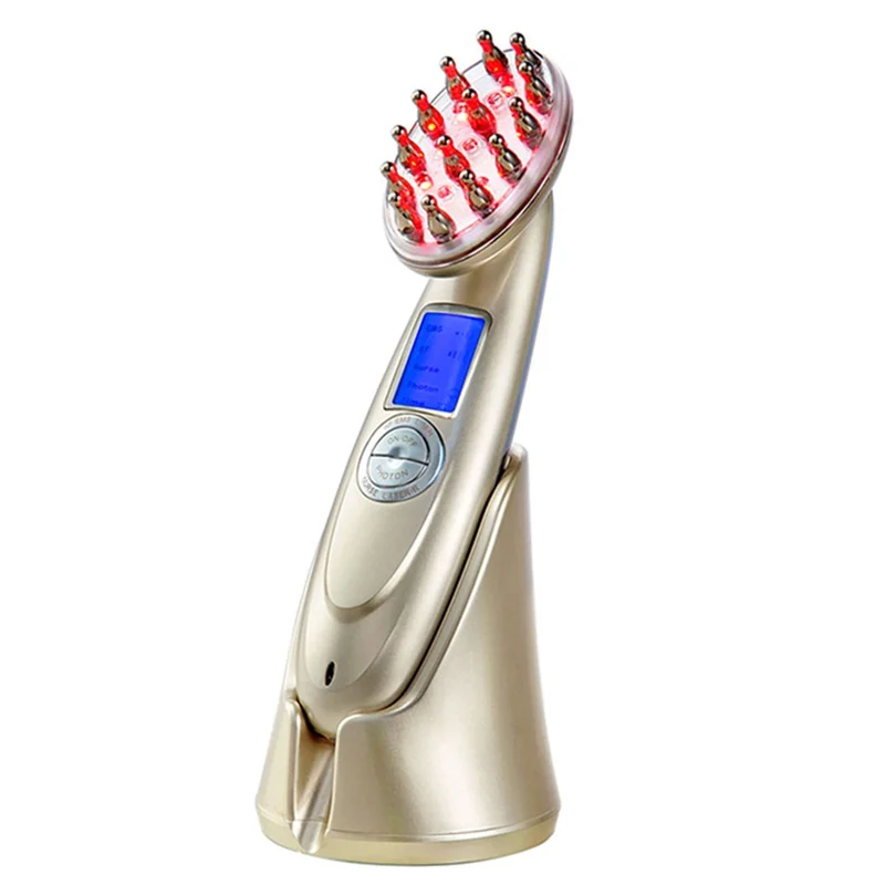 BP-L1 Pente Massageador de Cabelo a Laser Cuidado em Casa - Dourado