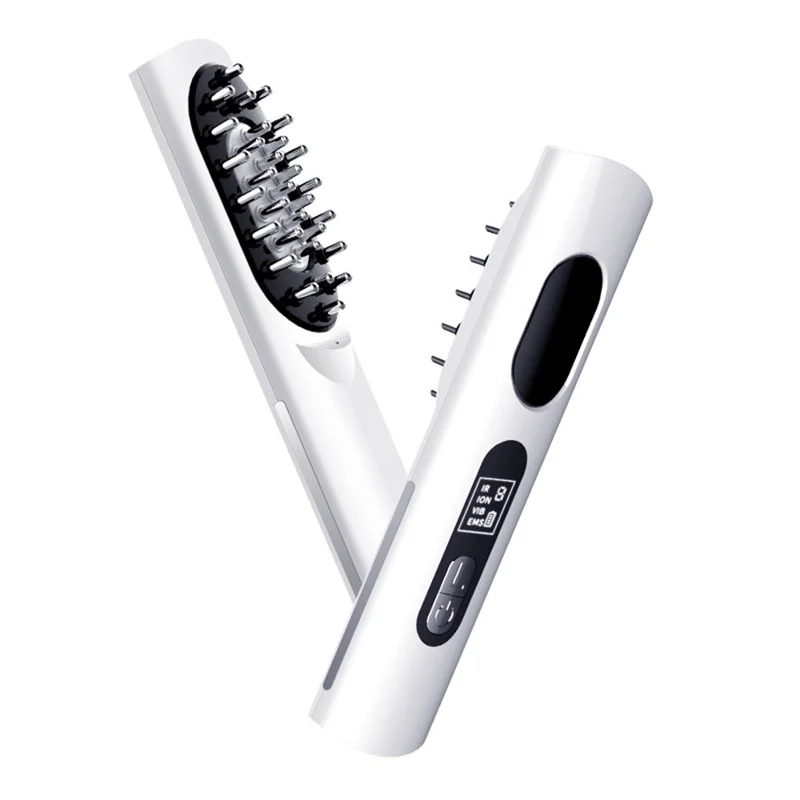 DYM-043 Electric Cordless Hair Scalp Massager Essential Oil Applicator Hair Growth Serum Oil Brush - White
