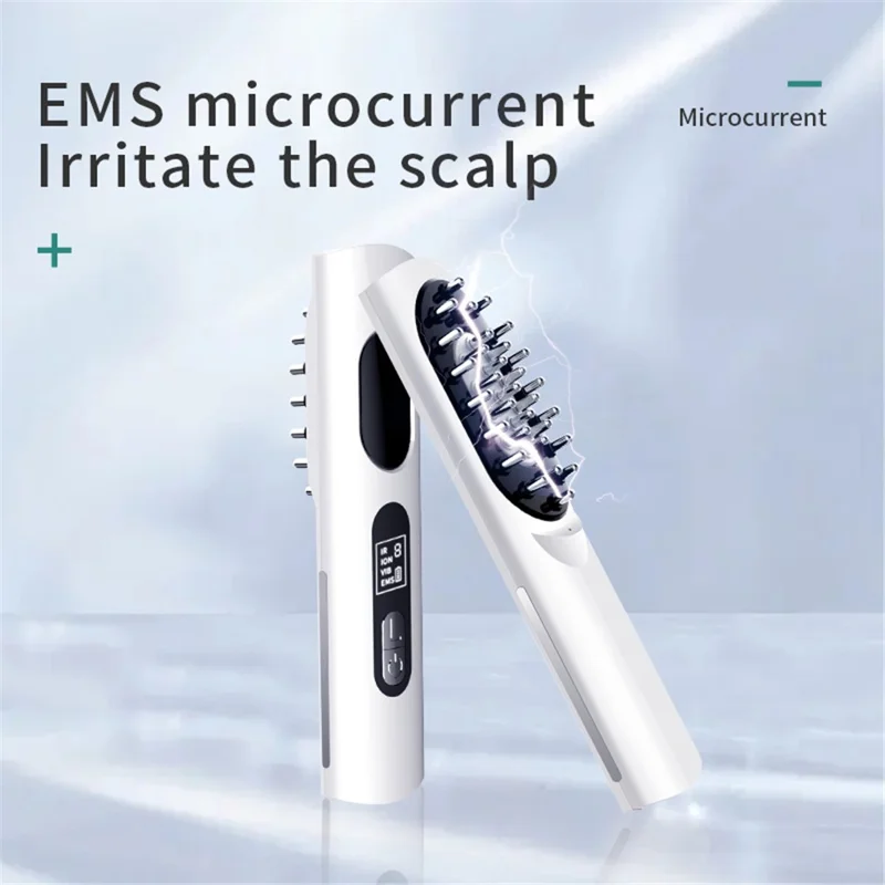 DYM-043 Electric Cordless Hair Scalp Massager Essential Oil Applicator Hair Growth Serum Oil Brush - White