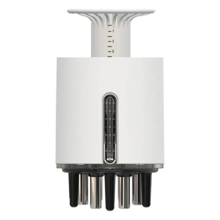 NY-H706 Applicatore portatile per capelli da 8 ml Siero per la crescita dei capelli Olio liquido Pettine guida con scala (ST) - Bianco