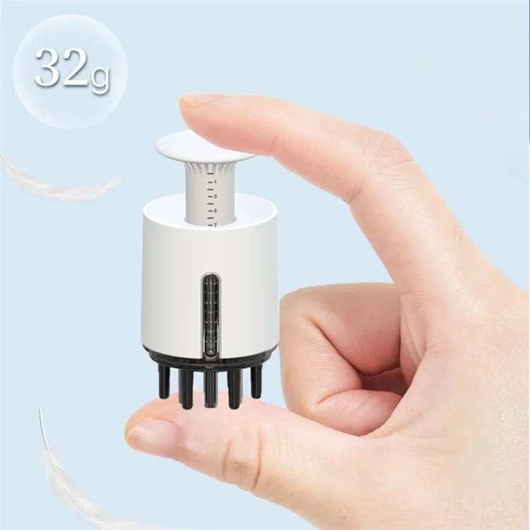 NY-H706 Applicatore portatile per capelli da 8 ml Siero per la crescita dei capelli Olio liquido Pettine guida con scala (ST) - Bianco