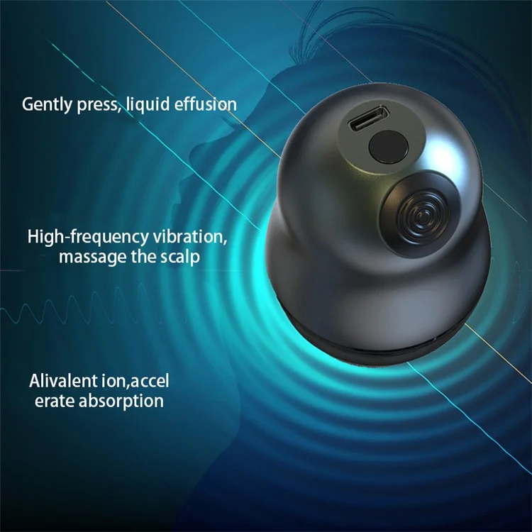 Peigne de massage électrique NY-H702 avec fonctions de microcourant, de lumière rouge et de vibration, dispositif de soins du cuir chevelu