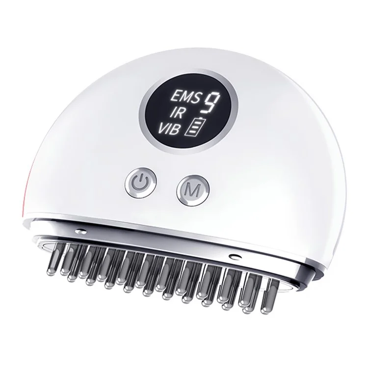 DYM-041 9 Strength 4 Modes Body Massager EMS Vibration Electric Scalp Massager Meridian Brush (ST)