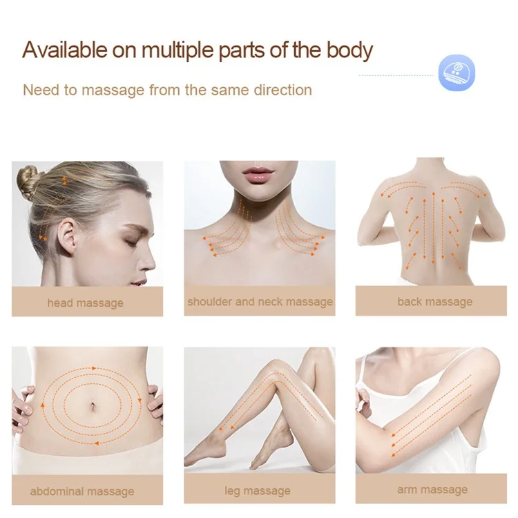 DYM-041 9 Strength 4 Modes Body Massager EMS Vibration Electric Scalp Massager Meridian Brush (ST)