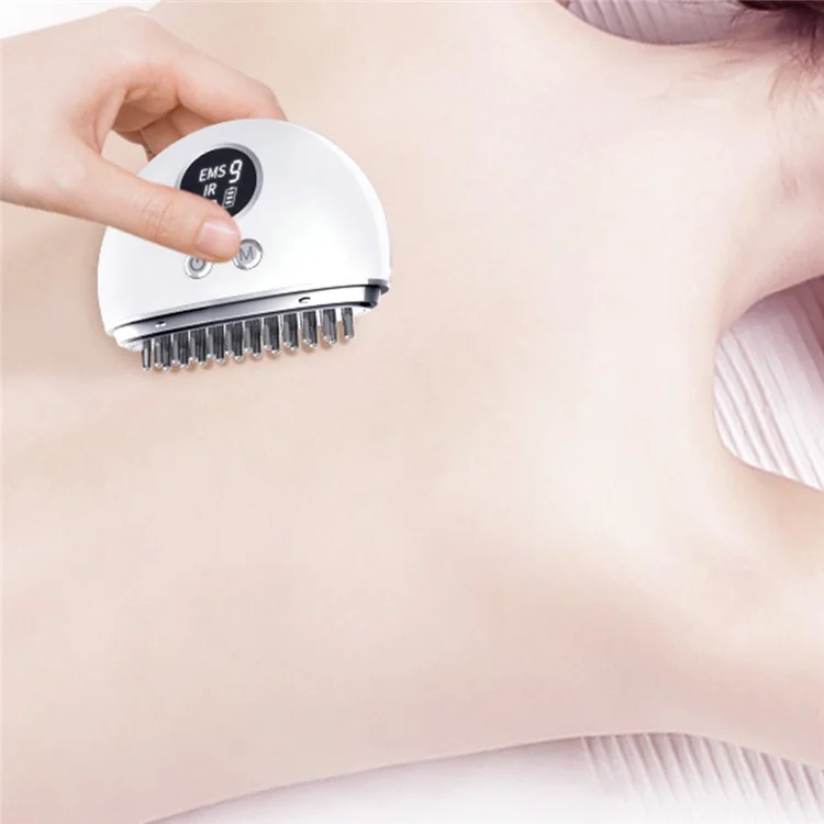 DYM-041 9 Strength 4 Modes Body Massager EMS Vibration Electric Scalp Massager Meridian Brush (ST)