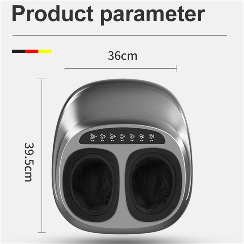 JH-ZL1 Foot Massager Heated Rolling Air Compression Feet Massager Machine with Remote - White / US Plug