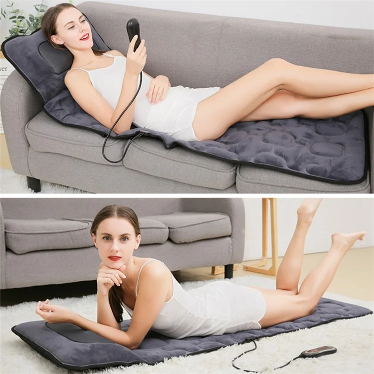 JH-CD6 9 Modes Massage Mat Sitting Lying Electric Heating Pad Muscle Relax Body Massager Cushion - US Plug