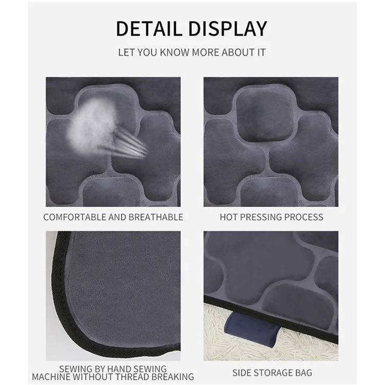 JH-CD6 9 Modes Massage Mat Sitting Lying Electric Heating Pad Muscle Relax Body Massager Cushion - US Plug