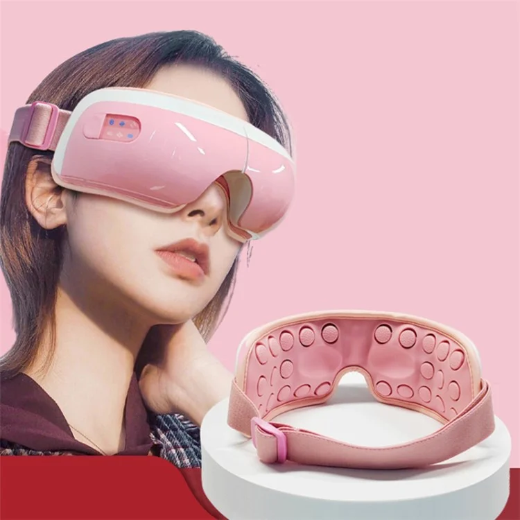 E5 Plus 26 Points Smart Eye Massager Adjustable Airbag Hot Compress Eye Protector Massager with 5 Massage Modes - Pink