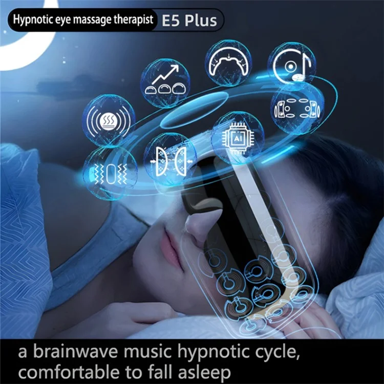 E5 Plus 26 Points Smart Eye Massager Adjustable Airbag Hot Compress Eye Protector Massager with 5 Massage Modes - Pink