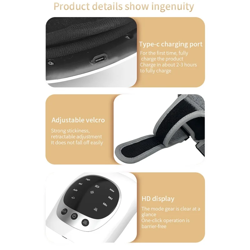 ST-1102 Knee Massager Rechargeable Vibration Knee Massager Home Infrared Knee Warmer