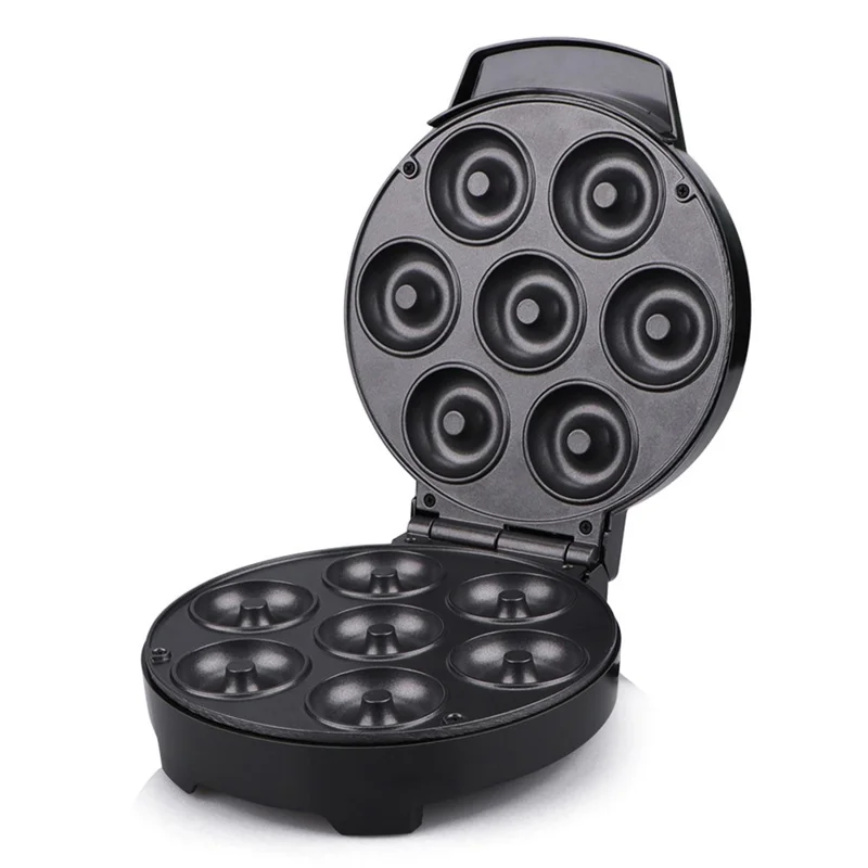 Mini Donut Maker Machine Electric Pancakes Maker Machine for Makes 7 Doughnuts (No FDA Certificate) - EU Plug / 220V