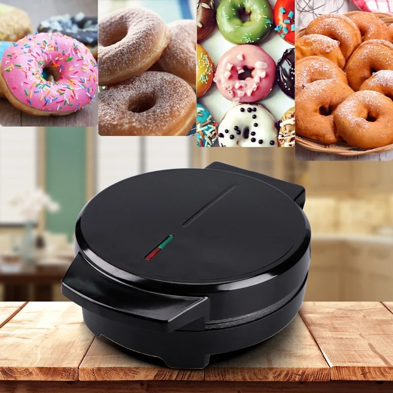 Mini Donut Maker Machine Electric Pancakes Maker Machine for Makes 7 Doughnuts (No FDA Certificate) - EU Plug / 220V