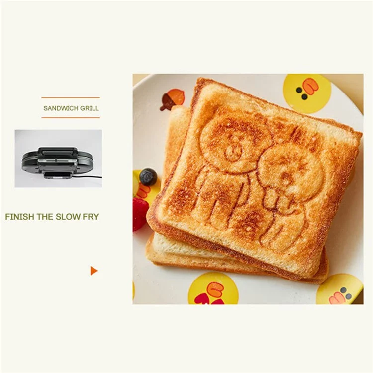 Coupé Dual Breakfast Sandwich Sandwich Maker Electric Pancake Maker Griddle (cer Certificated, Pas de FDA) - Argent / Plug ue 220V