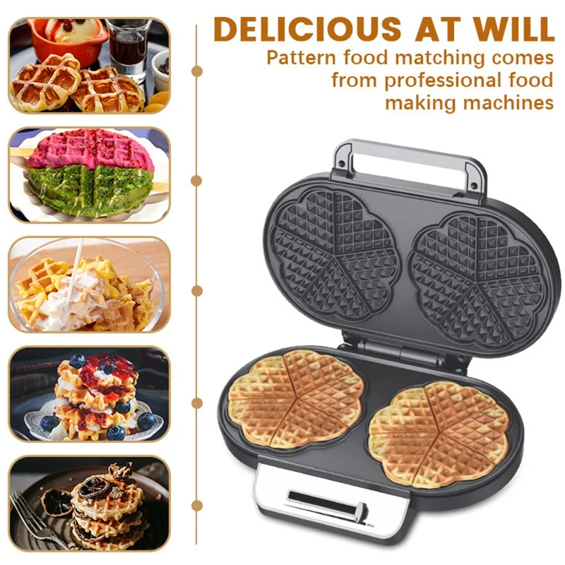 COUPE Dual Breakfast Sandwich Maker Electric Pancake Maker Griddle (CE Certificated, No FDA) - Silver / US Plug 110V