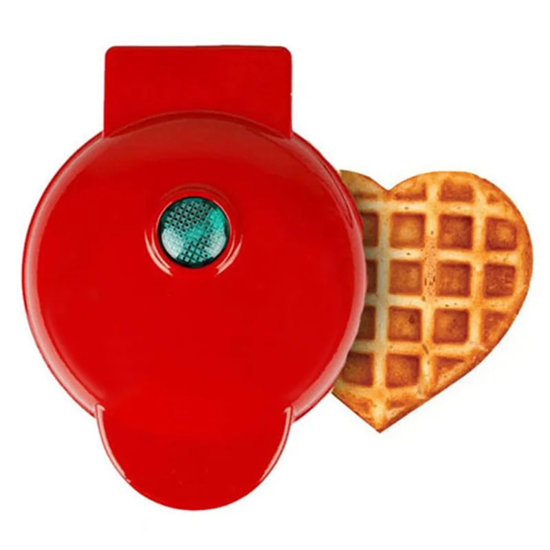 COUPE Mini Electric Waffles Maker Bubble Egg Cake Oven Pan Machine (CE Certificated, No FDA) - Red Heart / US Plug 110V