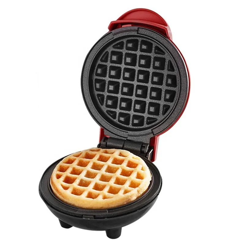 COUPE Mini Electric Waffles Maker Bubble Egg Cake Oven Pan Machine (CE Certificated, No FDA) - Blue Round / EU Plug 220V