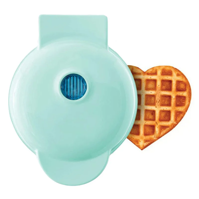 COUPE Mini Electric Waffles Maker Bubble Egg Cake Oven Pan Machine (CE Certificated, No FDA) - Blue Heart / US Plug 110V