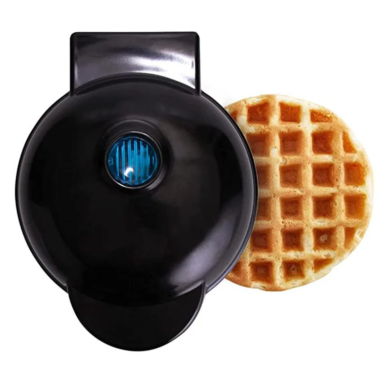 COUPE Mini Elektrischer Waffeleisen Bubble Eierkuchen Ofen Maschine (CE-zertifiziert, kein FDA) - Schwarzes Rundes / EU-Stecker 220V
