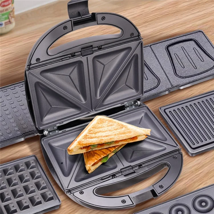 COUPE CP908 Electric Sandwich Maker Non-stick 6 In 1 Breakfast Maker Machine (CE Certificated, No FDA, BPA-Free) - EU Plug