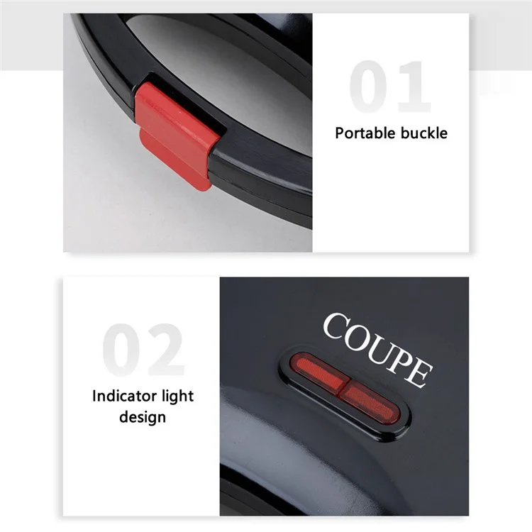 COUPE CP103 Macheur de la Macheur de la Macheur Portale Portale Portrice Maker Iraffe Avec Les Lumières de LED (avec CE, Pas de FDA) - Gaufre / Plug ue 220V