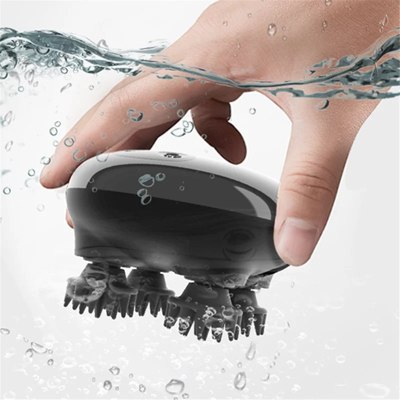 YESIDO MG04 Masajeador Eléctrico de Mano EMS para Cuero Cabelludo Portátil, Masajeador de Cabeza con 3 Velocidades para Aliviar el Estrés y el Dolor