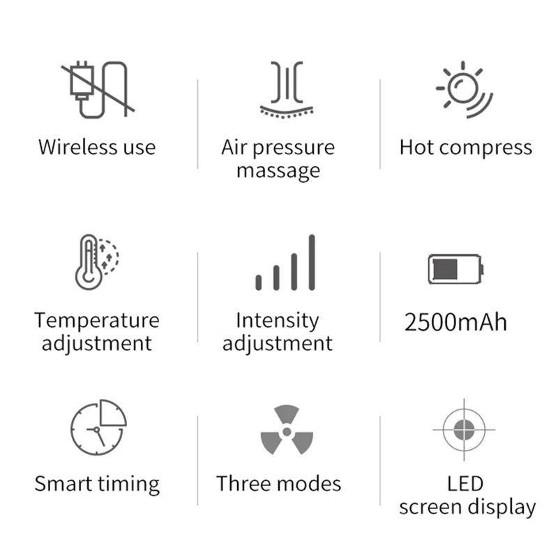 AR331 Cordless Heating Pad USB Abdominal Massager 2500mAh Heating Massage Belt