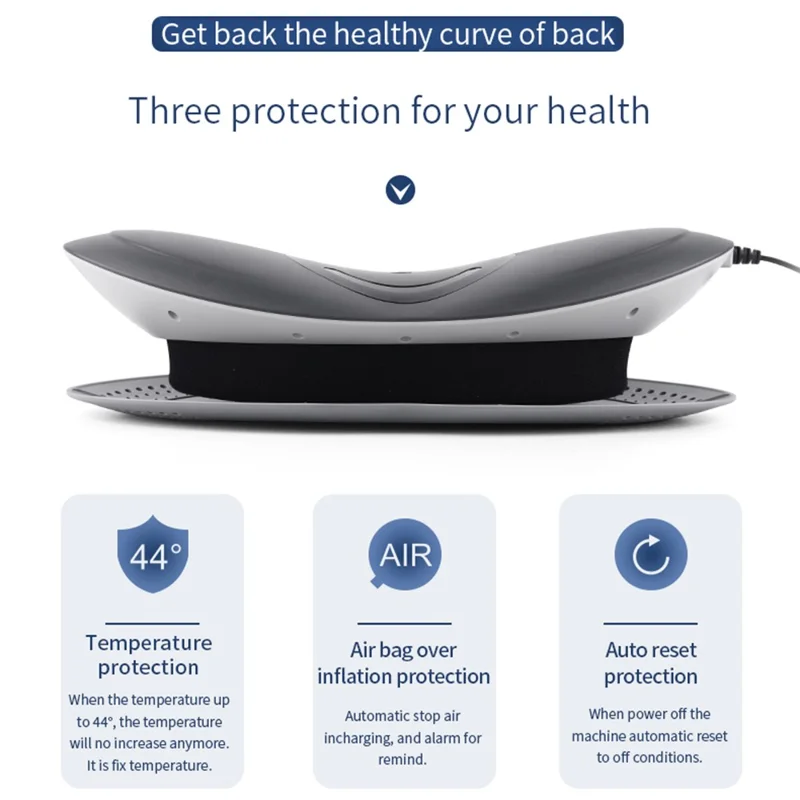 Electric Thermal Therapy Lumbar Massager Waist Massaging Device with Timing Function (Charging Design)