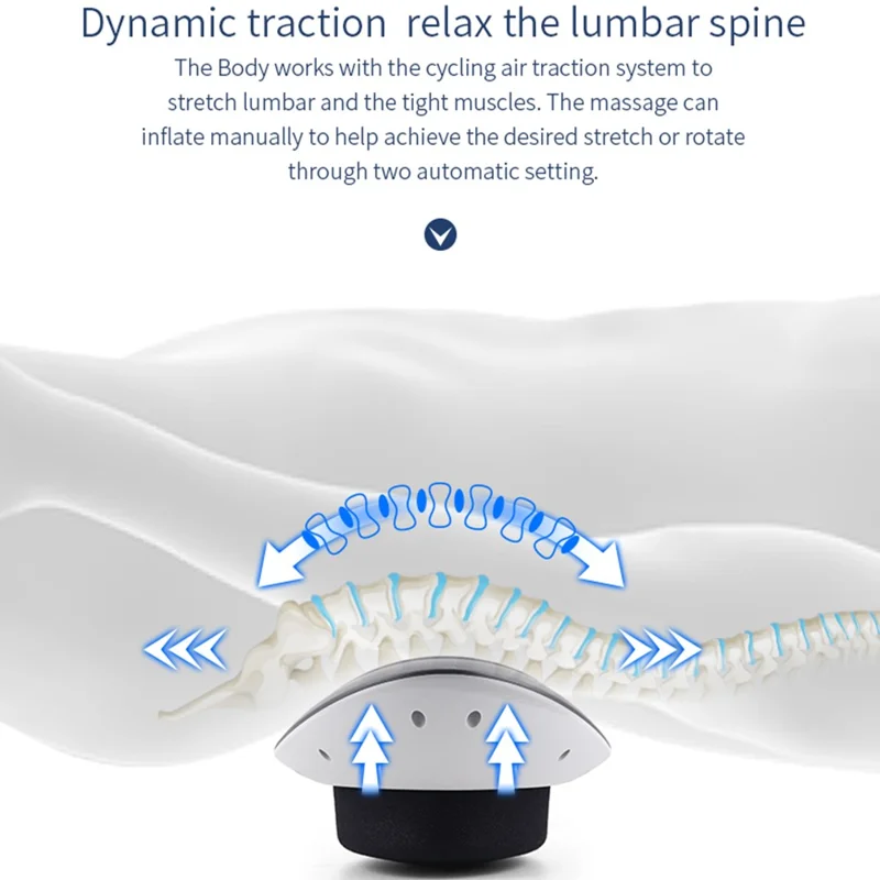 Electric Thermal Therapy Lumbar Massager Waist Massaging Device with Timing Function (Charging Design)