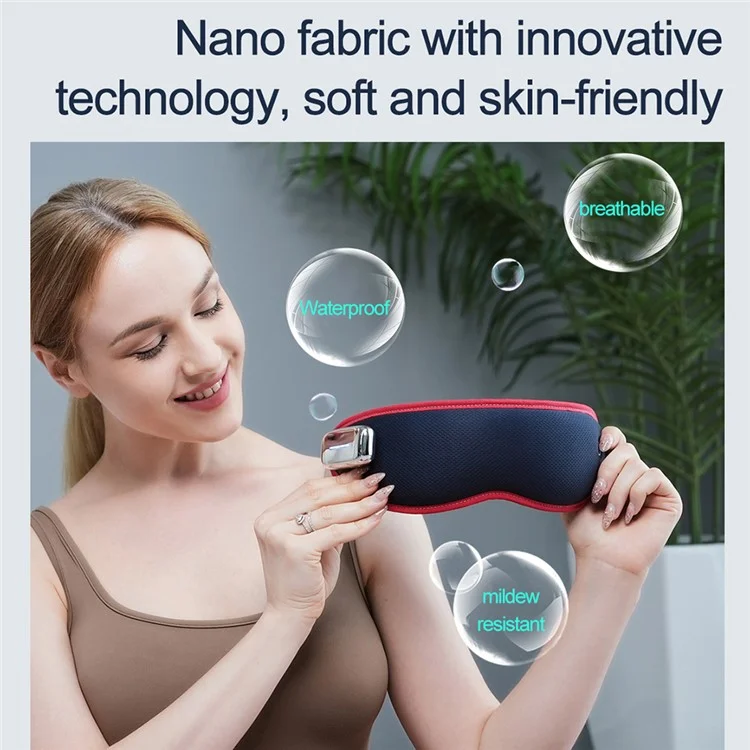CKGO Y09 Eye Massager Heated and Cooling Compression Music Smart Eye Mask - Blue