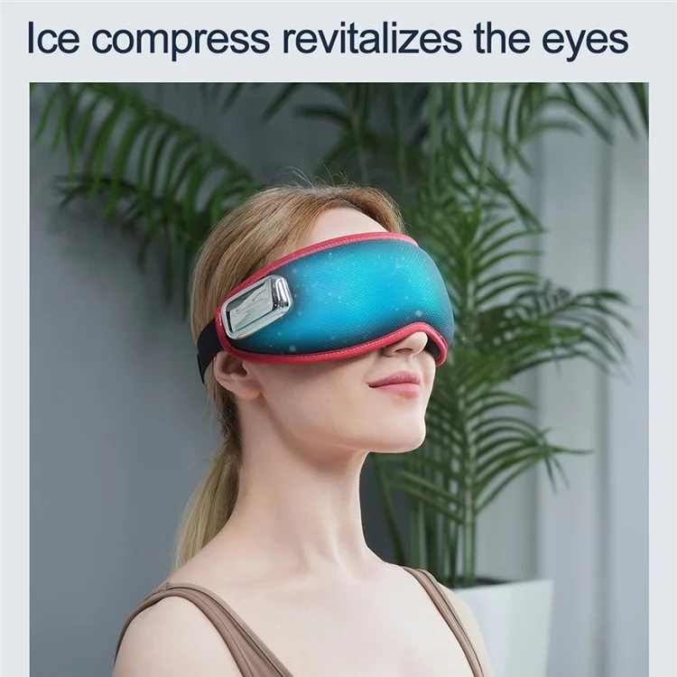 CKGO Y09 Eye Massager Heated and Cooling Compression Music Smart Eye Mask - Blue