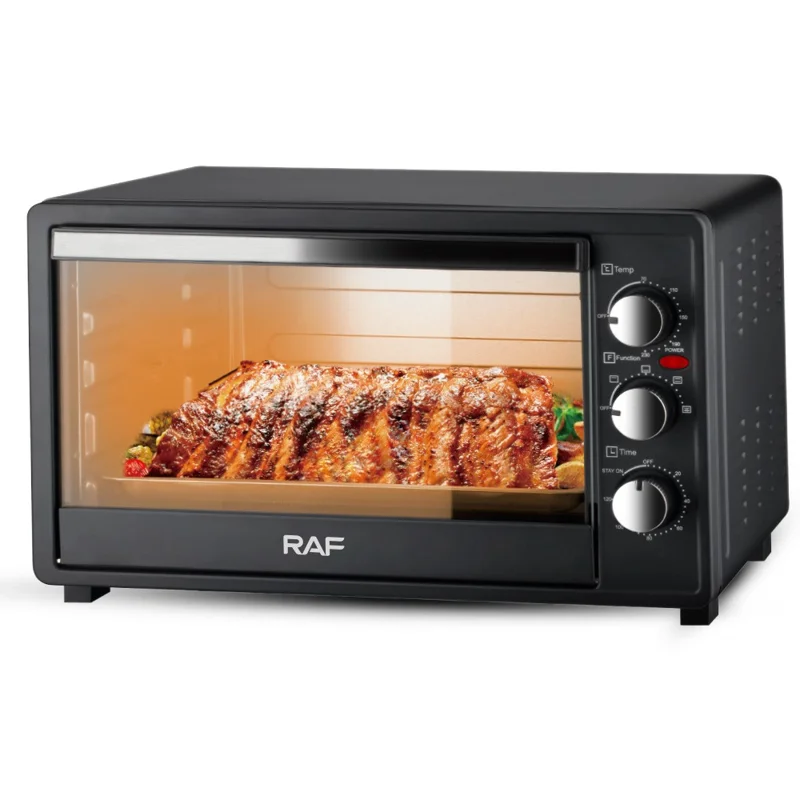 RAF R5326 40L Large Capacity 1500W Multifunction Smart Electric Oven for Home Baking Kitchen Appliance, EU Plug - Black