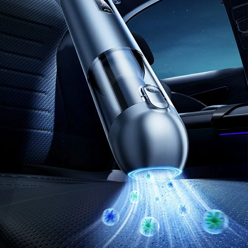 REMAX XC-5 Multi-Function Brushless Car Vacuum Cleaner Aluminum Alloy 3-Speed Mode Dust Buster - Dark Blue