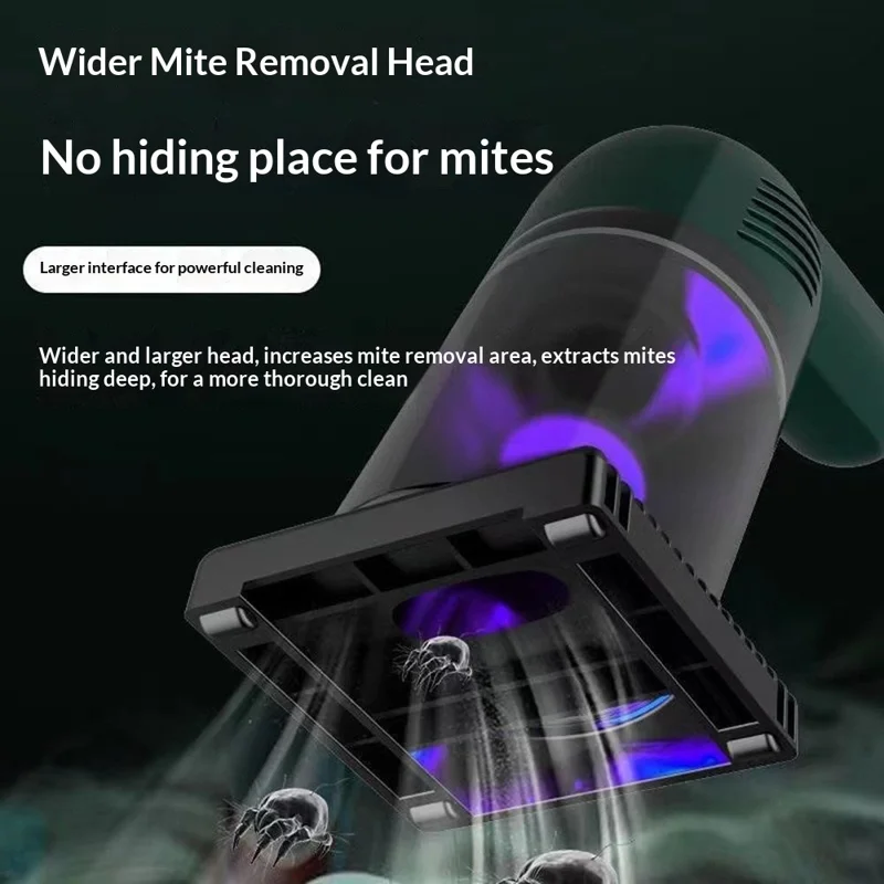 Aspirateur stérilisateur UV portable Puissante aspiration Humide / Sèche pour Voiture / Maison Élimination des acariens - Noir