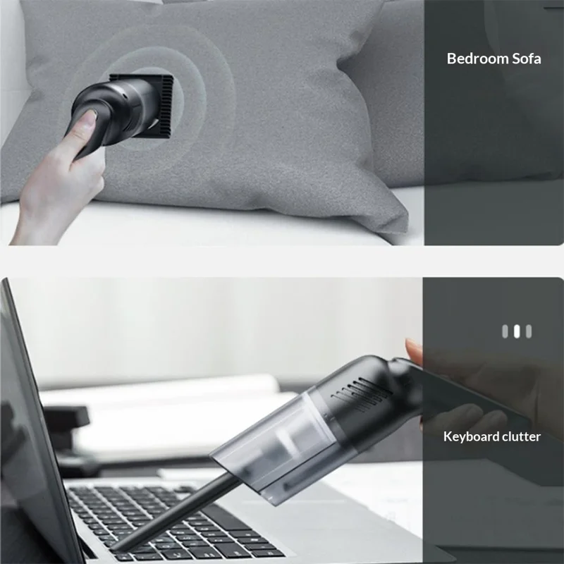 Aspirateur stérilisateur UV portable Puissante aspiration Humide / Sèche pour Voiture / Maison Élimination des acariens - Noir