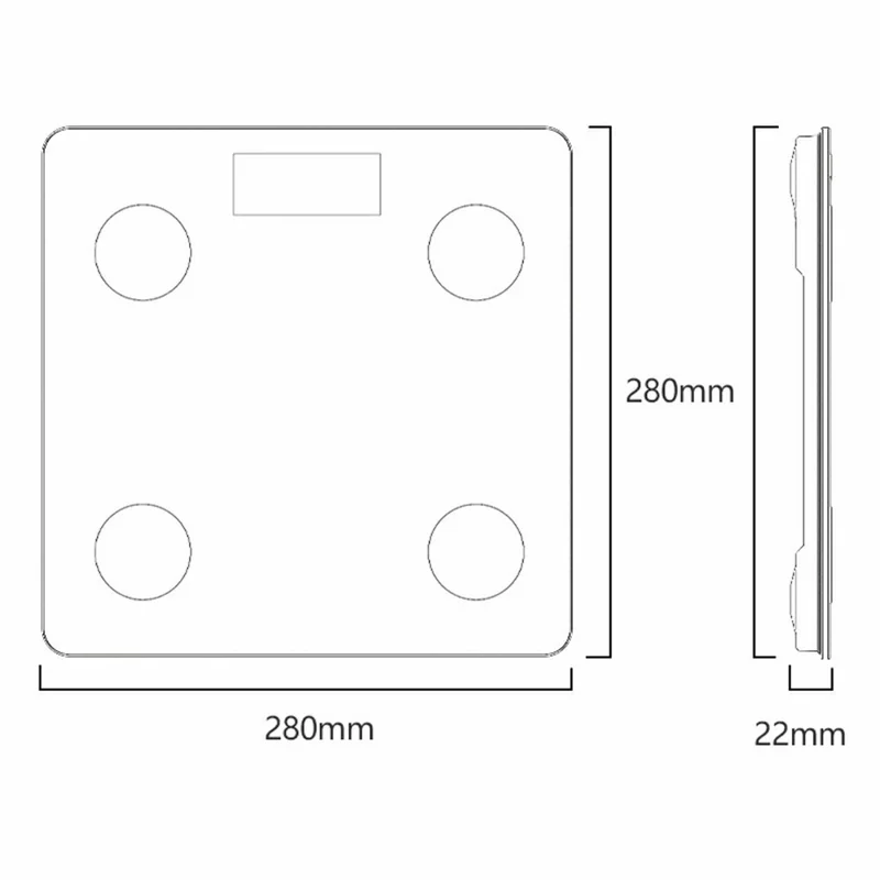 ميزان الجسم الذكي YESIDO MG42 المتوافق مع بلوتوث، ميزان رقمي عالي الدقة لقياس الوزن - أسود