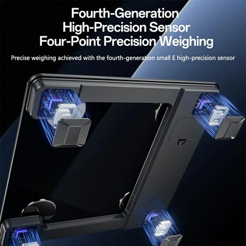 ميزان الجسم الذكي YESIDO MG42 المتوافق مع بلوتوث، ميزان رقمي عالي الدقة لقياس الوزن - أسود