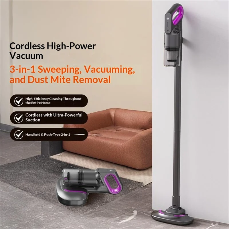 3 in 1 Cordless Vacuum Cleaner 10000Pa Handheld Stick Dust Mite Removal Mop for Home