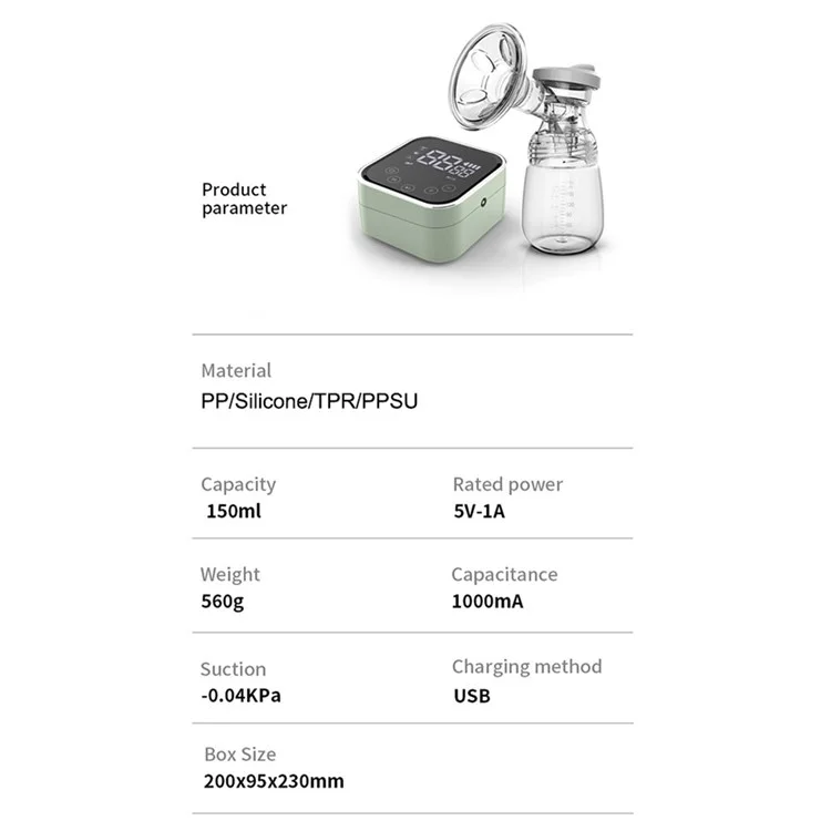 MIDALA D115 elektrische Milchpumpe 3 Modi Leise Mutter Milchsaugwerkzeug (FDA-zertifiziert, BPA-frei)